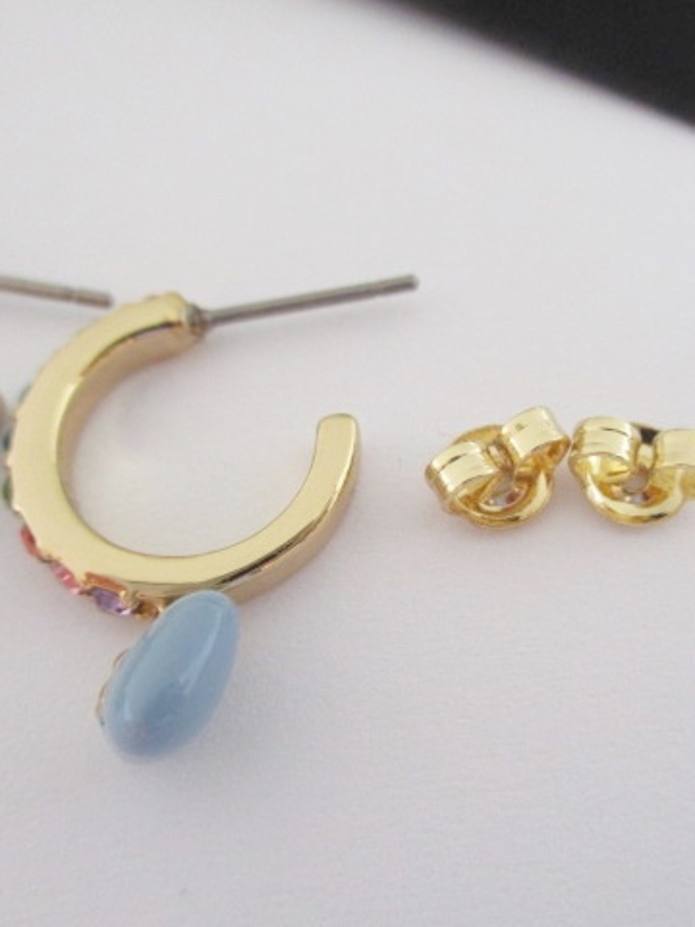 COACH - Heart Charm Huggie Earrings - Picture 3 of 8